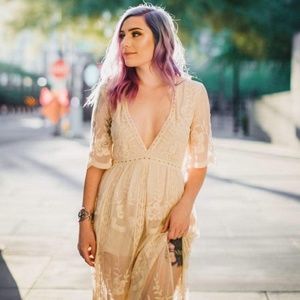 Lace detail romper/dress